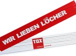 TOX Meterstab "WIR LIEBEN LÖCHER" Holz