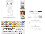 COPIC® Ciao Natural Palette Starter Layoutmarker-Set grau 1.0 + 6.0 mm Schreibfarbe: Mehrfarbig