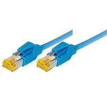 Tecline Patchkabel Cat. 6A (ISO/IEC), S/FTP (PiMF), halogenfrei, mit Rastnasenschutz, blau, 2,0 m