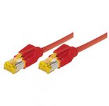 Tecline Patchkabel Cat. 6A (ISO/IEC), S/FTP (PiMF), halogenfrei, mit Rastnasenschutz, rot, 7,5 m