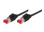 Tecline Patchkabel S/FTP, PiMF, CAT.6A EIA/TIA, Class EA, schwarz, 2,0 m