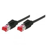 Tecline Patchkabel S/FTP, PiMF, CAT.6A EIA/TIA, Class EA, schwarz, 2,0 m