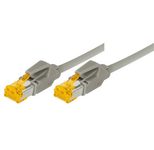 Tecline Patchkabel Cat. 6A (ISO/IEC), S/FTP (PiMF), halogenfrei, mit Rastnasenschutz, gelb, 2,0 m