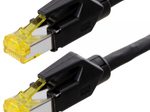 Tecline Patchkabel S/FTP, PiMF, CAT.6A ISO IEC, schwarz, 0,5 m