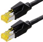 Tecline Patchkabel S/FTP, PiMF, CAT.6A ISO IEC, schwarz, 0,5 m