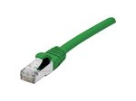 Exertis Connect Patchkabel Cat. 6A, S/FTP (PiMF), halogenfrei, mit Rastnasenschutz, grün, 15,0 m