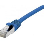 Exertis Connect Patchkabel Cat. 6A, S/FTP (PiMF), halogenfrei, mit Rastnasenschutz, blau, 25,0 m