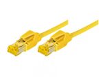 Tecline Patchkabel Cat. 6A (ISO/IEC), S/FTP (PiMF), halogenfrei, mit Rastnasenschutz, gelb, 3,0 m