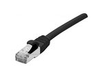Exertis Connect Patchkabel Cat. 6A, S/FTP (PiMF), halogenfrei, mit Rastnasenschutz, schwarz, 7,5 m