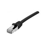 Exertis Connect Patchkabel Cat. 6A, S/FTP (PiMF), halogenfrei, mit Rastnasenschutz, schwarz, 7,5 m