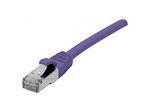 Exertis Connect Patchkabel Cat. 6A, S/FTP (PiMF), halogenfrei, mit Rastnasenschutz, violett, 15,0 m