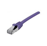 Exertis Connect Patchkabel Cat. 6A, S/FTP (PiMF), halogenfrei, mit Rastnasenschutz, violett, 15,0 m