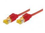 Tecline Patchkabel Cat. 6A (ISO/IEC), S/FTP (PiMF), halogenfrei, mit Rastnasenschutz, rot, 2,0 m