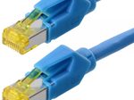 Tecline Patchkabel S/FTP, PiMF, CAT.6A ISO IEC, blau, 0,5 m