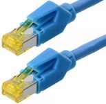 Tecline Patchkabel S/FTP, PiMF, CAT.6A ISO IEC, blau, 0,5 m