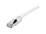 Exertis Connect Patchkabel Cat. 6A, S/FTP (PiMF), halogenfrei, mit Rastnasenschutz, weiß, 15,0 m