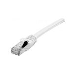 Exertis Connect Patchkabel Cat. 6A, S/FTP (PiMF), halogenfrei, mit Rastnasenschutz, weiß, 15,0 m