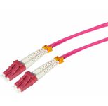 Tecline LWL Patchkabel HD, 50/125 µm, Multimode, OM4-Faser, LC Duplex Stecker/Stecker, erikaviolett, 3,0 m