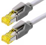 Tecline Patchkabel S/FTP, PiMF, CAT.6A ISO IEC, grau, 7,5 m