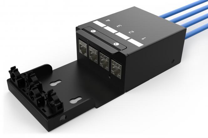 DIGITUS Konsolidierungspunkt-Box, 4 Ports Keystone-Module