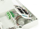 DIGITUS FTTH/FTTB-Anschlussgehäuse, bestückt, OS2, 12 Fasern, LC/APC