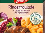 Erasco Rinderroulade in Sauce mit Nudeln und Apfelrotkohl