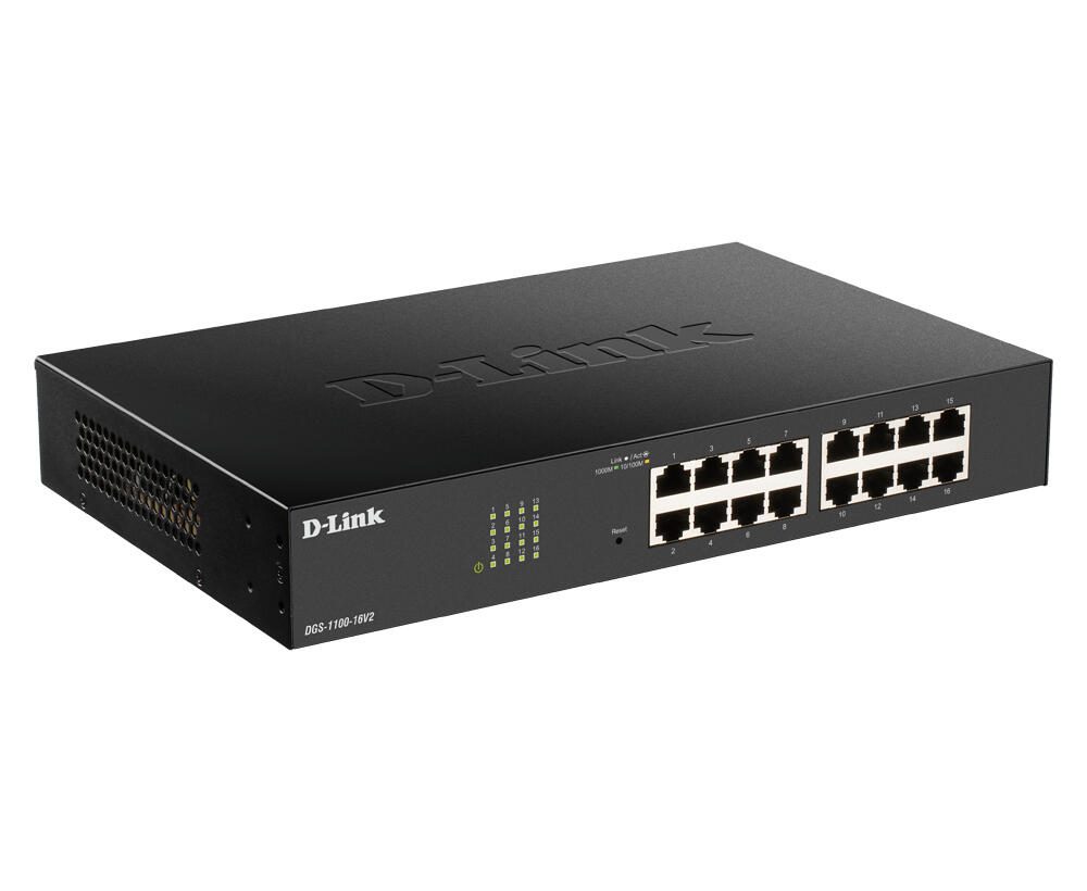 D-Link DGS-1100-16V2/E 16-Port Layer2 Smart Gigabit Switch
