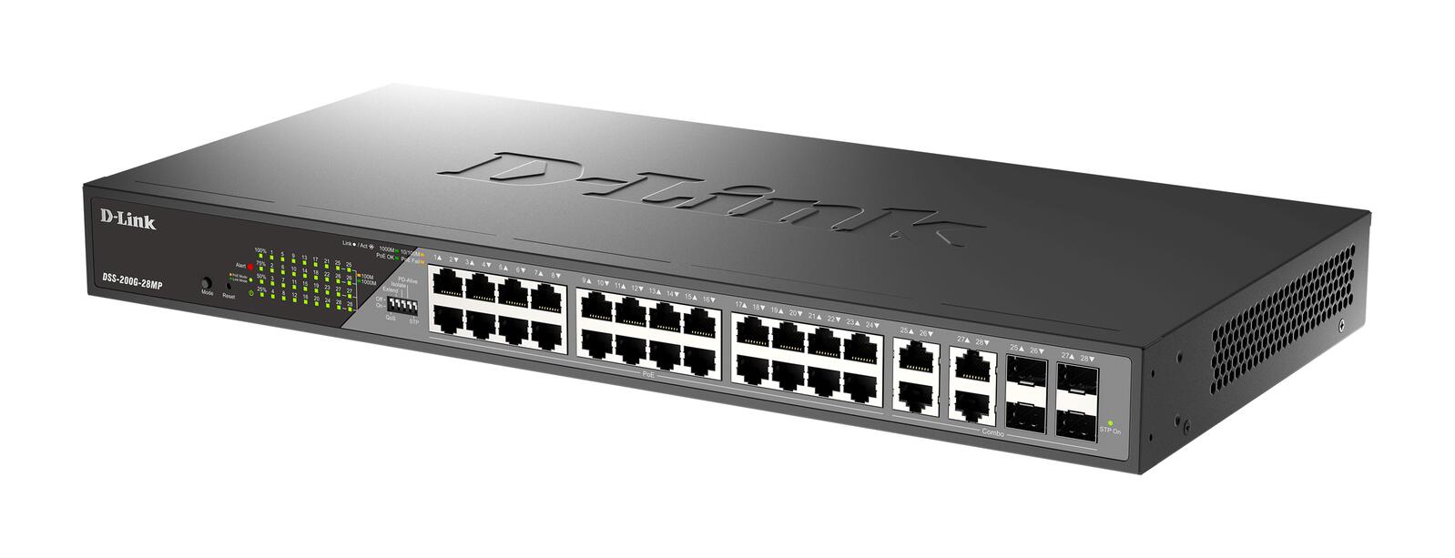 D-Link DSS-200G-28MP/E, 28-Port Desktop Gigabit PoE Surveillance Switch