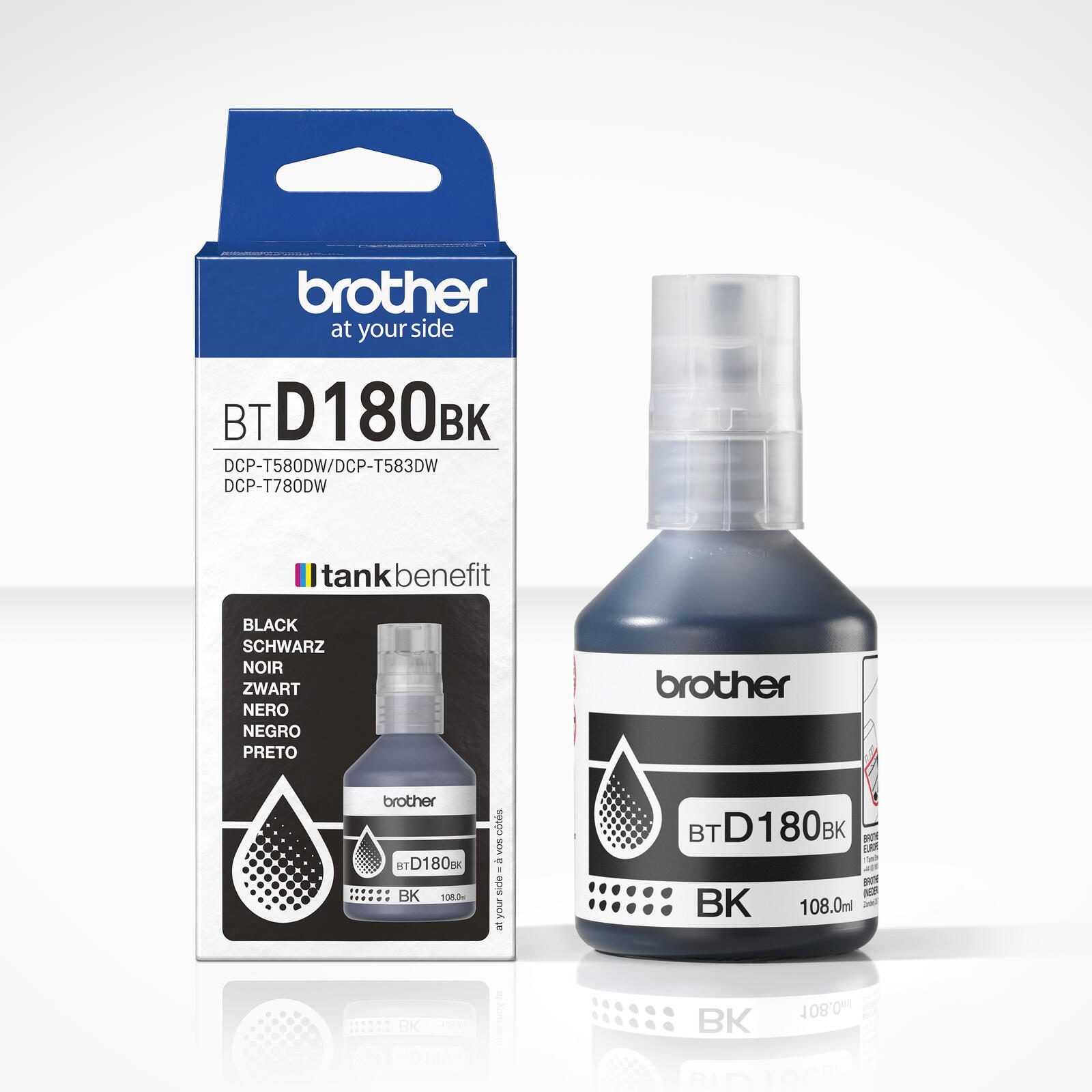 Brother Original BTD180BK Nachfülltinte Schwarz