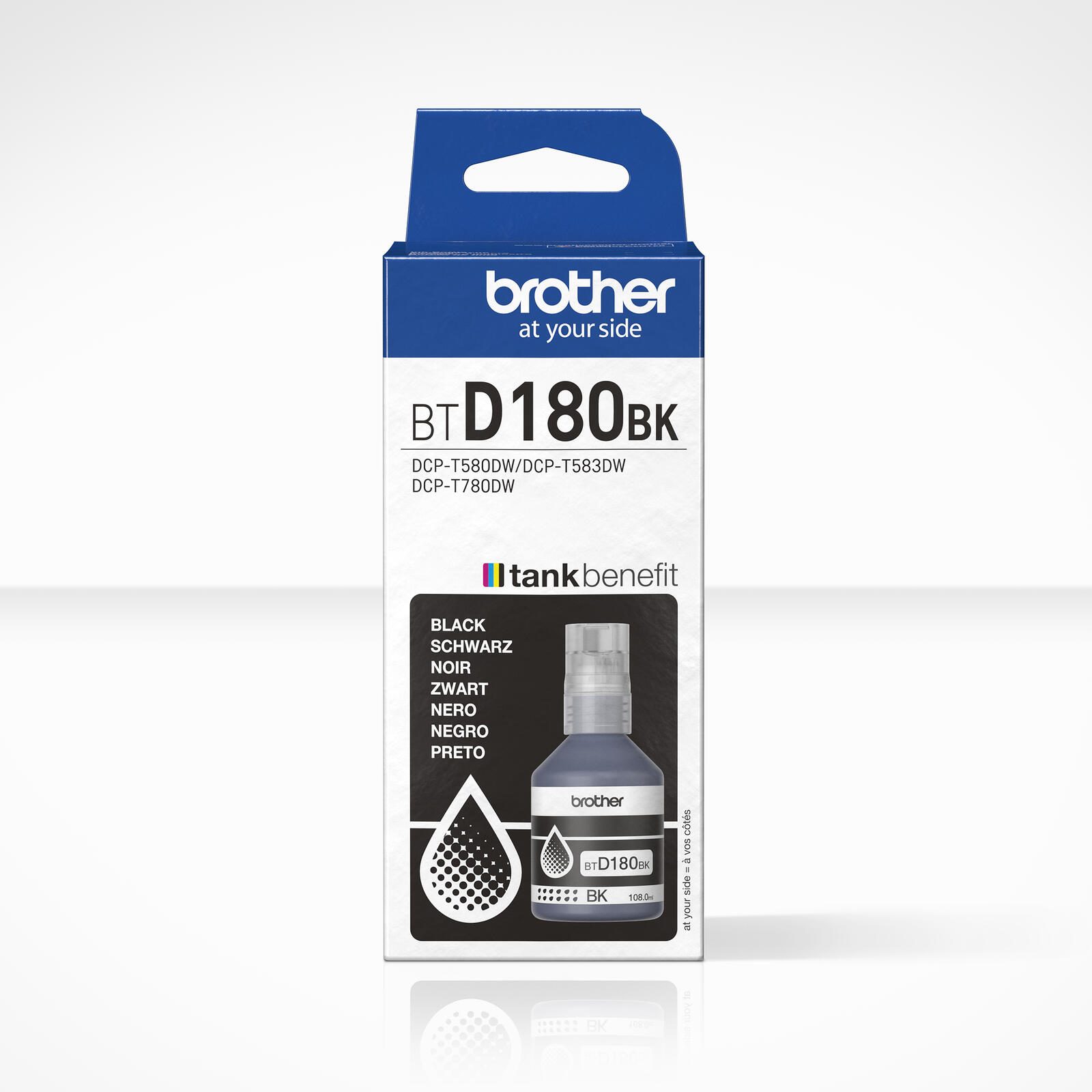 Brother Original BTD180BK Nachfülltinte Schwarz