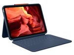 Logitech Rugged Combo 4 Tastatur-Case mit Trackpad für iPad 10. Gen & (A16) - Deutsch - Blau