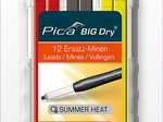 Pica Big Dry Sommer Ersatzminen für Tieflochmarker-Bleistift 2.0 mm 4x graphite, 4x gelb, 4x rot