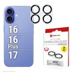 DISPLEX Full Cover Camera Lens Glass, Apple iPhone 16/16 Plus/17 (2 Stück)