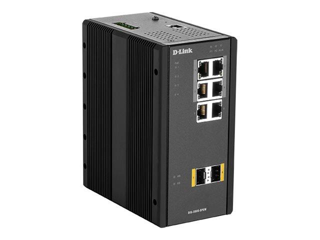D-Link DIS-300G-8PSW, 8 Port Layer2 Managed Gigabit PoE Industrial Switch