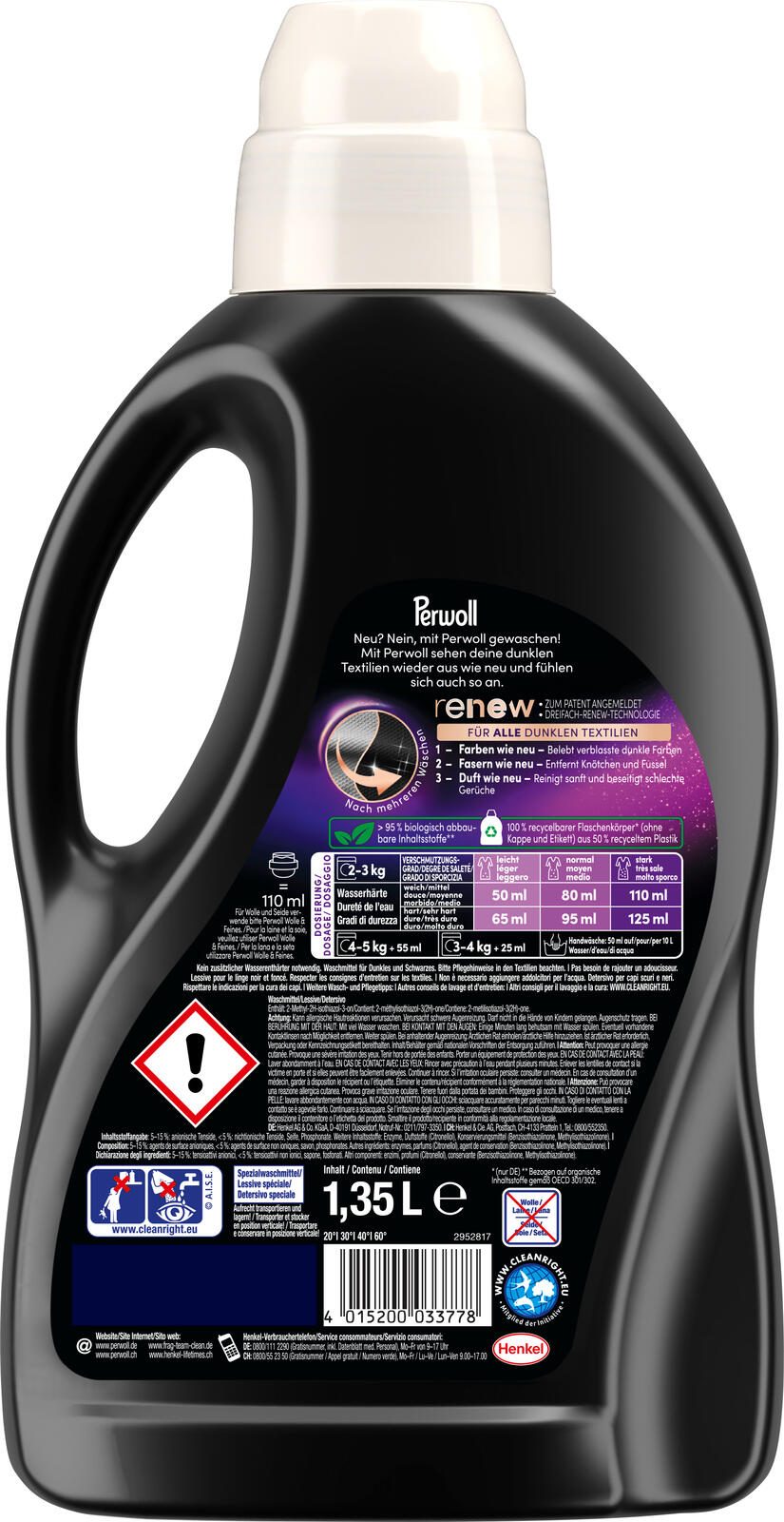 Perwoll BLACK renew Waschmittel frisch 1,35 l