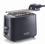 Ariete Breakfast 2-Schlitz-Toaster mit Edelstahlzangen - dunkelblau