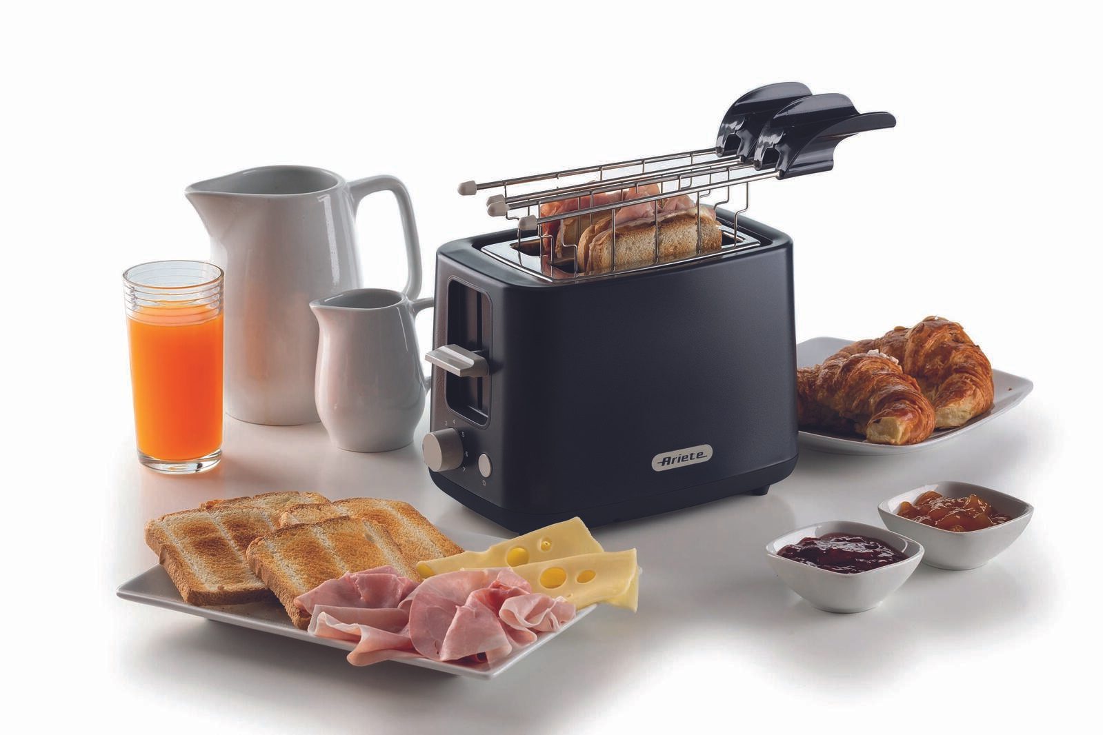 Ariete Breakfast 2-Schlitz-Toaster mit Edelstahlzangen - dunkelblau