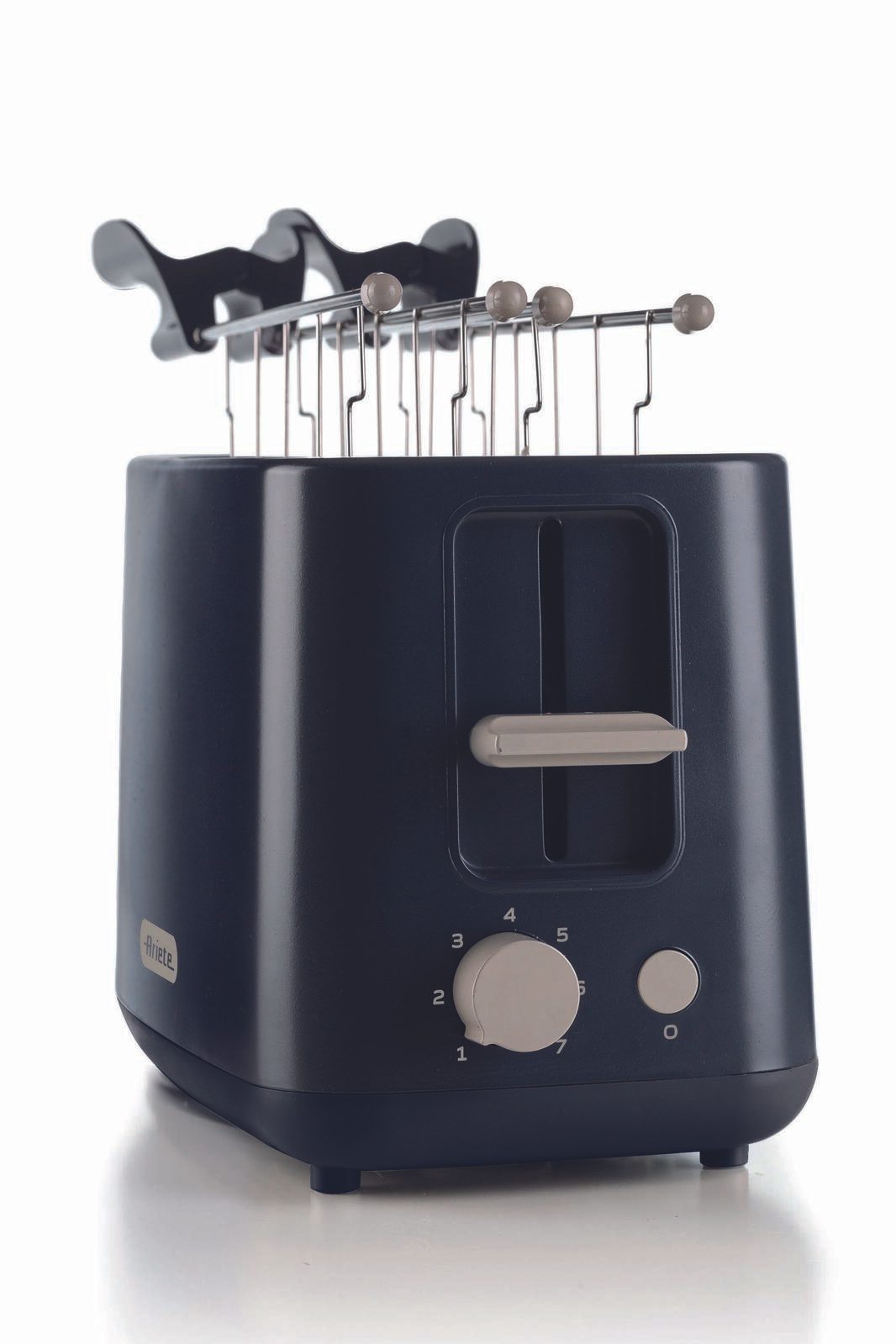 Ariete Breakfast 2-Schlitz-Toaster mit Edelstahlzangen - dunkelblau