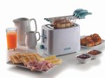 Ariete Breakfast 2-Schlitz-Toaster mit Edelstahlzangen - weiß