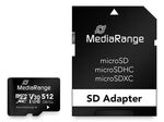 MediaRange MR947 microSDXC UHS-1 Speicherkarte 512 GB mit SD-Adapter