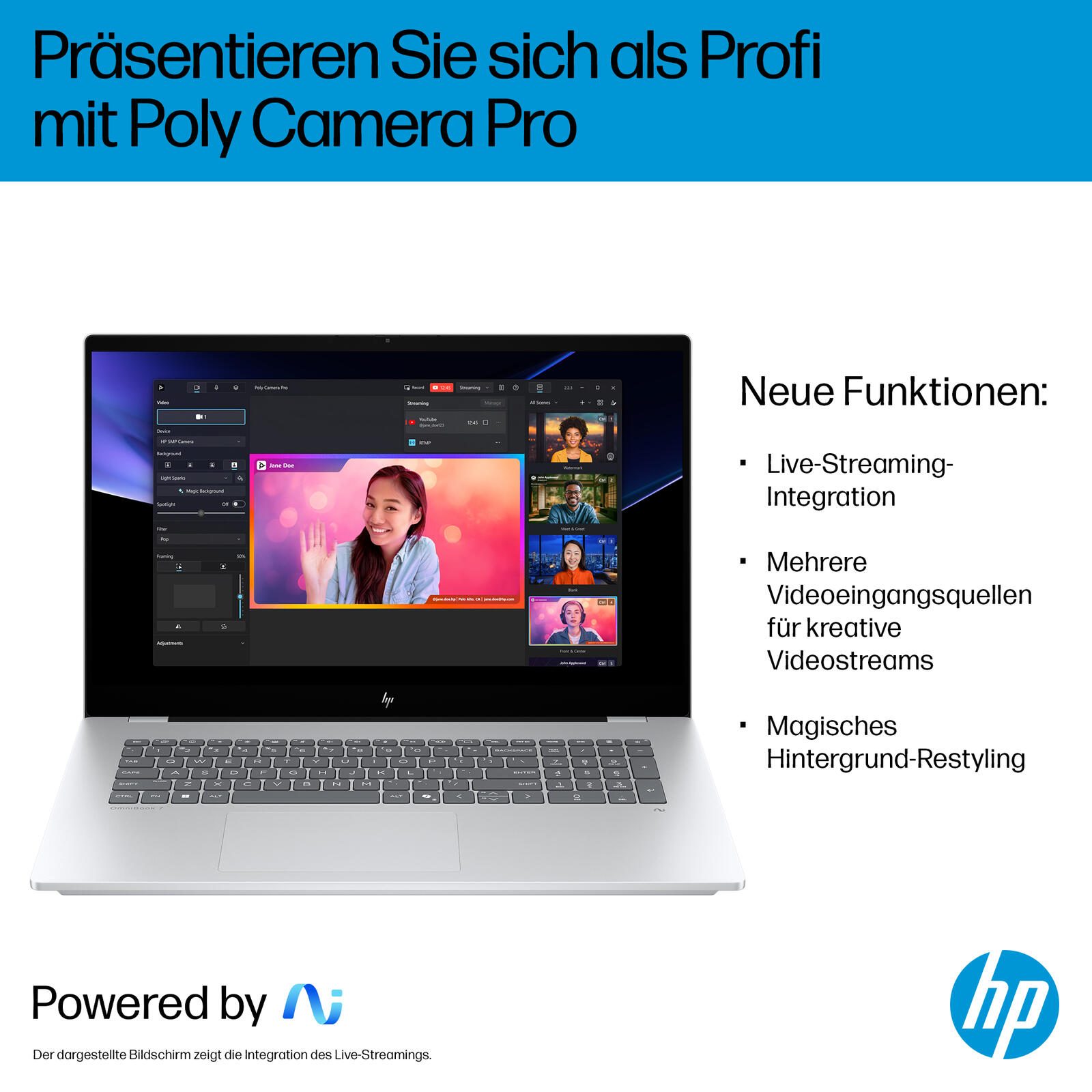 HP OmniBook 7 17-dc0075ng Intel® Core™ Ultra 7 258V Next Gen AI Notebook 43,9 cm (17,3")
