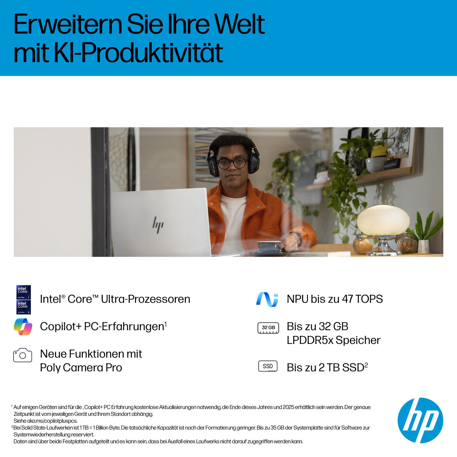 HP OmniBook 7 17-dc0075ng Intel® Core™ Ultra 7 258V Next Gen AI Notebook 43,9 cm (17,3")