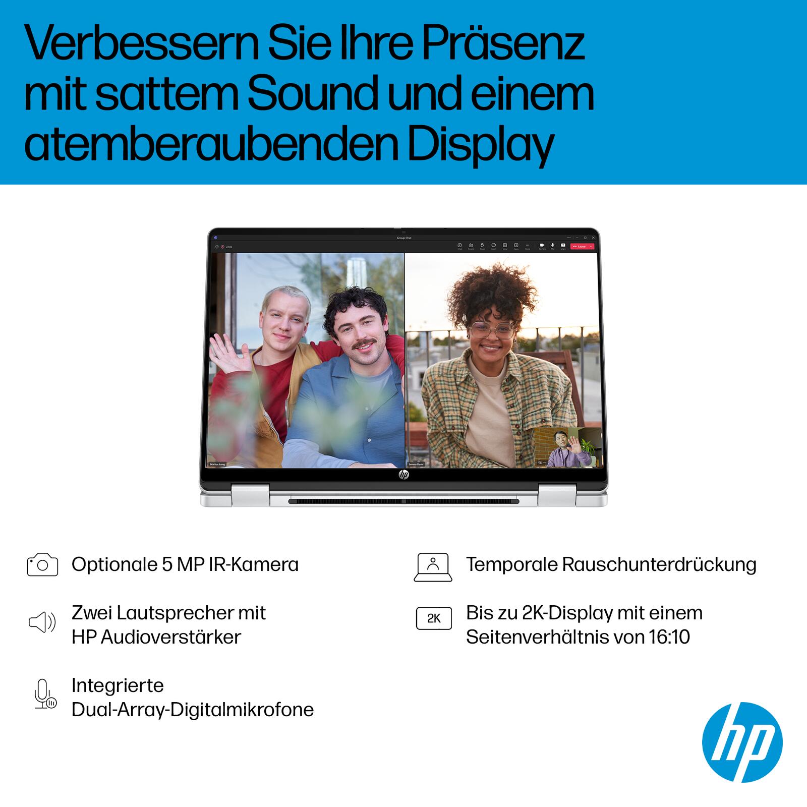 HP OmniBook 5 Flip 14-fp0077ng Intel® Core™ 7 150U Notebook 35,6 cm (14")