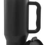 Milu Edelstahl-Tumbler-Set (3-tlg.) mit Trinkhalm - 1200 ml - schwarz