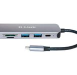 D-Link DUB-2325/E, 5-in-1 USB-C-Hub mit Kartenleser