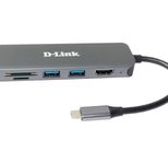 D-Link DUB-2327, 6-in-1 USB-C Hub mit HDMI/Kartenleser/USB-C Ladeanschluss