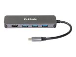 D-Link DUB-2333, 5-in-1 USB-C Hub mit HDMI/Power Delivery