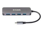 D-Link DUB-2340, USB-C-Hub mit 4 USB-3.0-Ports inklusive Ladefunktion