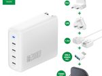 4smarts Ladegerät GaN Flex Pro 200W 4 USB-C mit Kabel 1,5m, Travel Edition, weiß
