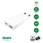 4smarts Netzladegerät PDPlug Slim Duos 30W GaN 1C+1A weiß